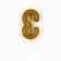 Candle for a cake, number "3", gold, 4 x 10 cm.