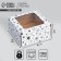 Box a gift team with a window, packaging, "stars", white, 16x8x16 cm