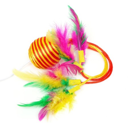 Domesticon-pound "Ball with feathers", orange on an orange handle-1