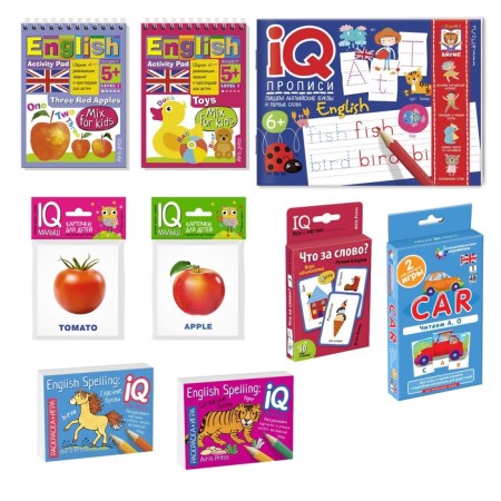 Package. Mini-comprehensive IQ-game for learning English. Level 1-1
