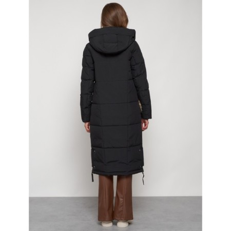 Coat insulated winter female, size 52, black color-3