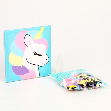 Painting Pompons "Unicorn", 20 x 20 cm-1