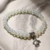 Bracelet with suspension mix ball No. 6 "Moonstone" matte
