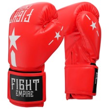 Перчатки боксёрские детские FIGHT EMPIRE, красные, размер 12 oz