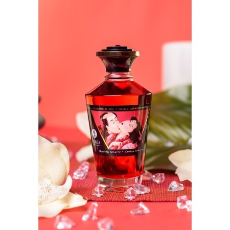Shunga Blazing Cherry massage oil, heating, cherry, 100 ml-3