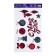 Stickers on the glass "New Year's jewelry", 20 x 34 cm, New Year