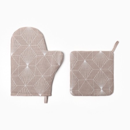 Set of kitchen. Dolyana "Geometry" mittens-output 20x28cm, 19x19cm tack, 100% HL-1