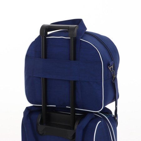 Small 20 "Small" with a bag, a lightning department, an outer pocket, blue color-12