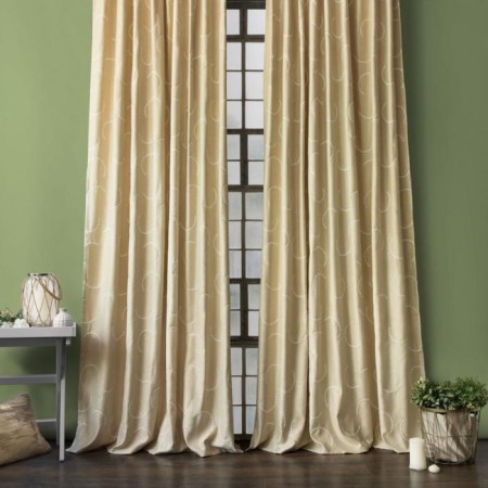 Set of curtains "Jim", size 2x145x270 cm, beige color