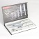 A set of BLADES kitchen supplies, 5 objects: 3 knives, vegetable vegetables, scissors in the kit, white color