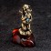 Souvenir "Angel is a thoughtful", brass, amber, 2x3x3.5 cm