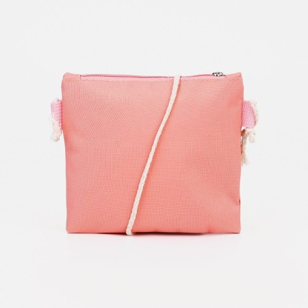 A backpack with a zipper, an outer pocket, a set of a chover, bag, pink color-11