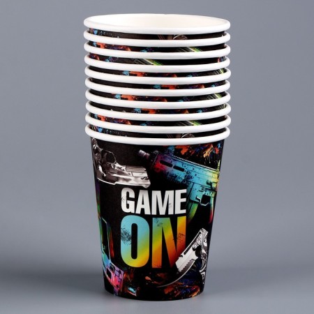 A one -time paper glass "Game", 250 ml-2