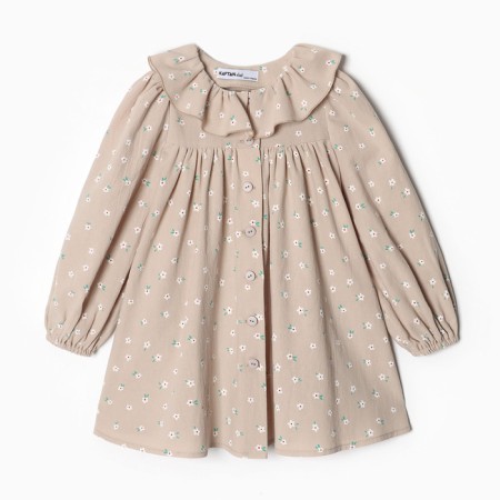 Children's dress with collar Kaftan, r.28 (86-92), beige-5