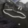 Set 2 objects: earrings, chocker "ice" three rows, white color in silver, 30 cm