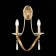 Wall lamp EVOLUCE. Sle120211-02. Filatta. 2x40 watts, E14, 26x33 cm, color French gold
