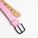 Children's belt, width 2.2 cm, eyelets, buckle metal, pink color
