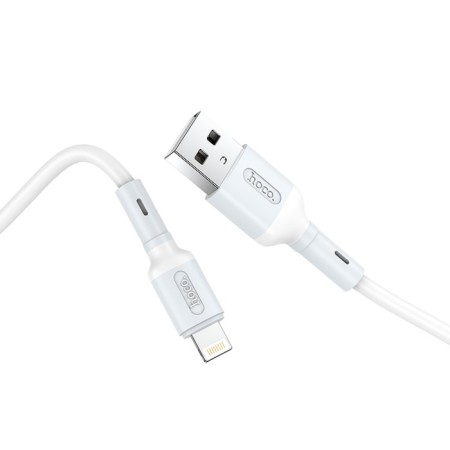 HOCO X65, Lightning cable - USB, 2.4 A, 1 m, tPE braid, white-1
