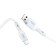 HOCO X65, Lightning cable - USB, 2.4 A, 1 m, tPE braid, white