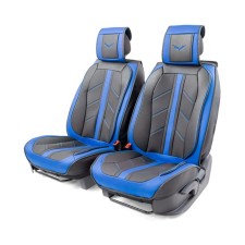 Frame 3D capes Car Performance, 2 pcs, eco-leather, black-blue