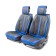 Frame 3D capes Car Performance, 2 pcs, eco-leather, black-blue