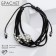 Bracelet Skin "Shambhala" 5 threads, suede, black color, d = 8 cm