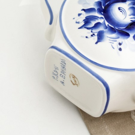 Kettle "owl", 22 x 8 x 20 cm, gzhel, cobalt-7