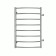 Water towel Terminus "Classic" P8, 500x800 mm, lateral connection, chrome