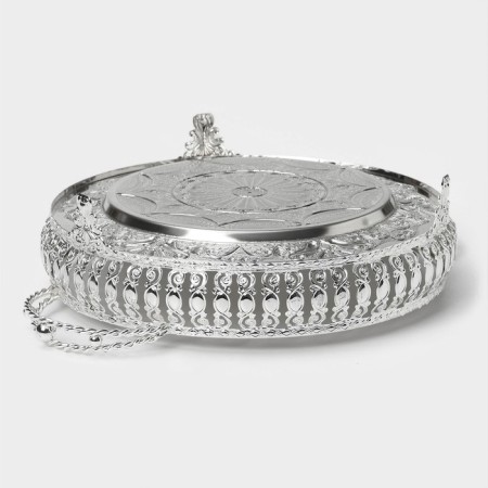 Serving tray "Solon", 34 × 24.5 × 9 cm, with handles, silver color-6