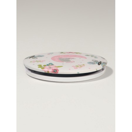 Folding mirror “unicorns”, d = 7.3 cm, with an increase, white color-4