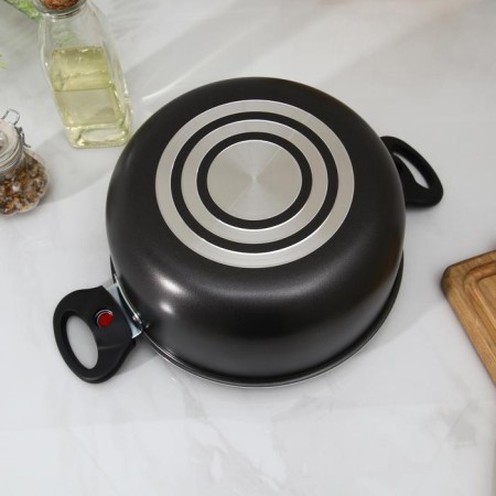 Forever pan, 3.5 l, d = 22 cm, removable handles, glass cover, anti -stick coating, black color-2