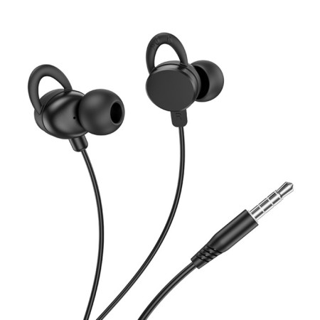 Hoco M103 headphones, wired, vacuum, microphone, 1.2 m, black-2