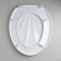 Toilet seat with a shell lid, white color