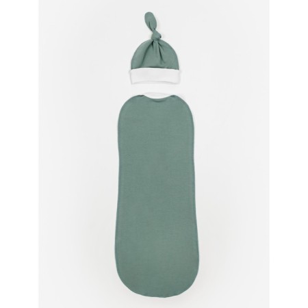 Lightning diaper with a hat with a hat Nature Essence, size 68-74, green color-8