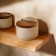 Bank for storing bulk products SL Home "Stun Forest", 350 ml, 7.5 × 16 cm, ceramic, white color