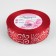 Satiner tape "Pattern", 25 mm × 23 ± 1 m, white/red color No. 026