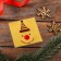 BOPP package with sticky tape, Happy New Year, 10 x 10+3cm