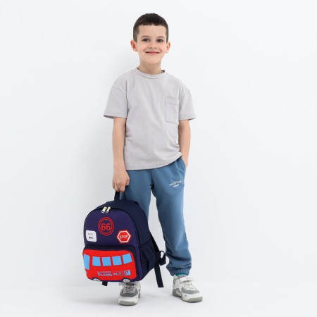 Baby backpack on lightning, blue color
