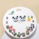 Pusets 7 pairs "Week" panda, black and white color in silver