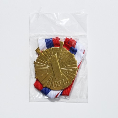 Prize medal 188 diam 5 cm. 1 place. The color of evil. With a ribbon-5