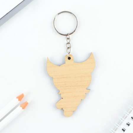 Key keychain wooden anime "Kuromi" 4.7 x 6 cm-3