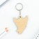 Key keychain wooden anime "Kuromi" 4.7 x 6 cm