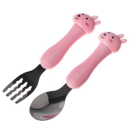 A set of children's cutlery in the case "Zaychat", fork, spoon-6