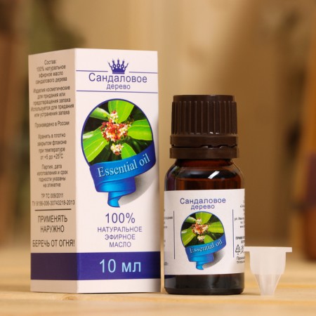 Essential oil "sandalwood", a bottle-boiler, annotation, 10 ml
