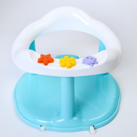 Bathing chair on suction cups, blue color-1