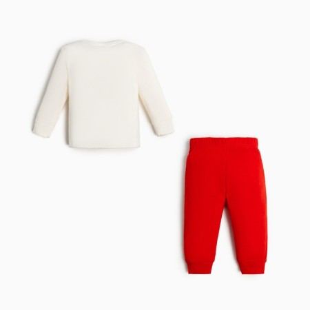 Set: jumper and pants crumb I am "New Year's animals", height 80-86 cm, red/white color-6
