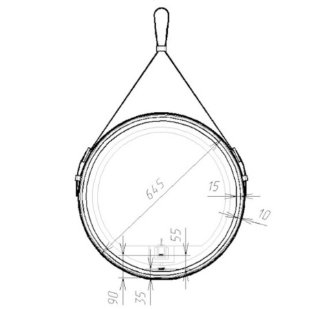 Viant mirror "Loft", LED backlight, 65x65 cm-3