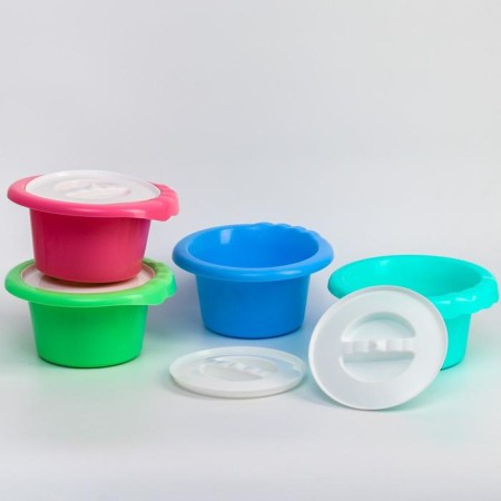 Children's pot with a lid, color mix, 2.3 liters.-1