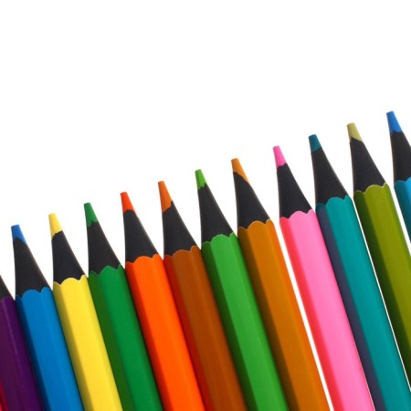 Pencils 36 colors in a tube, hexagonal (plastic) black base.-3