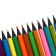 Pencils 36 colors in a tube, hexagonal (plastic) black base.